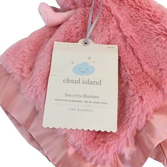 Cloud Island Pink Flamingo Lovey Baby Security Blanket Satin Trim & Back NWT - Picture 3 of 6